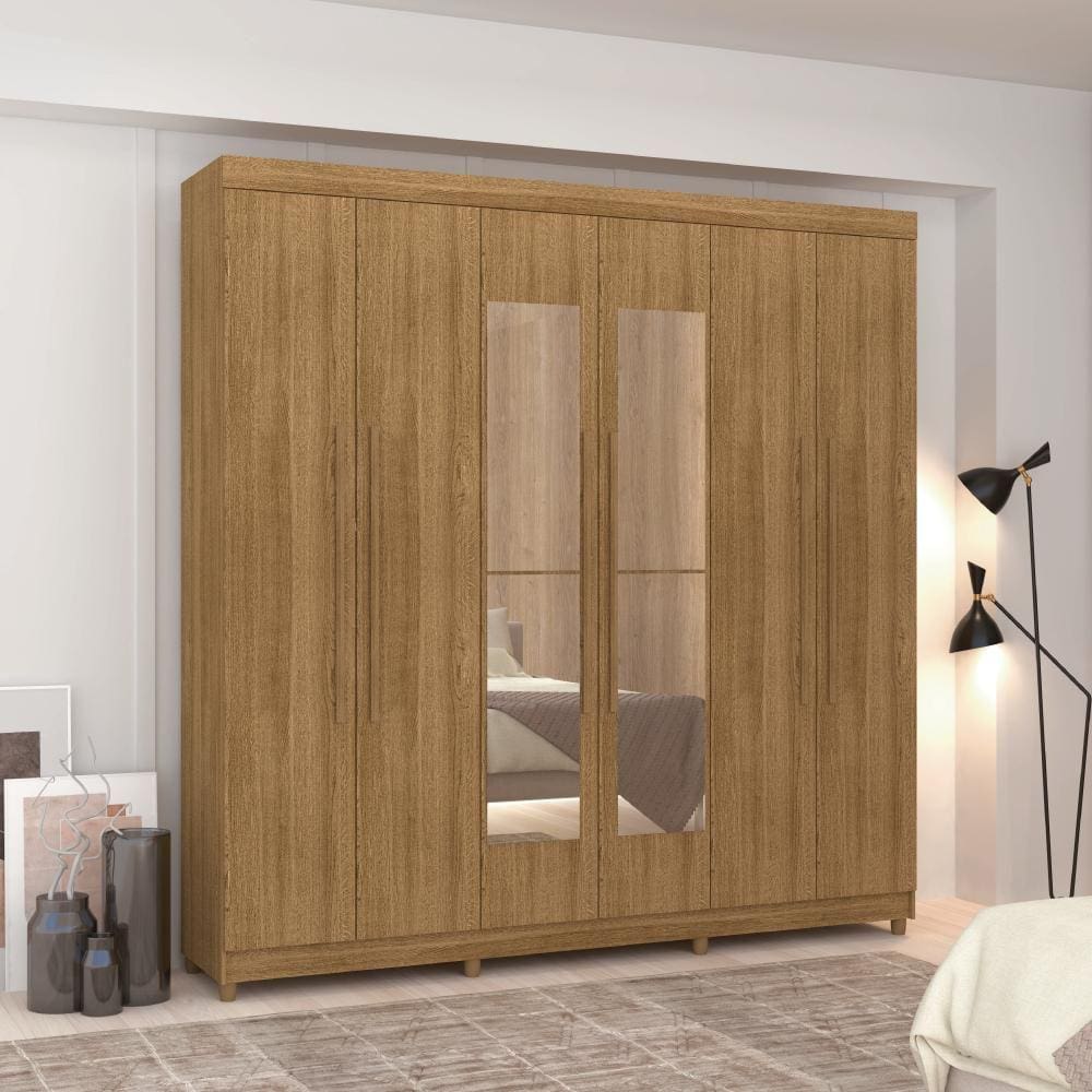 Guarda Roupa 6 Portas Com Espelho Audi