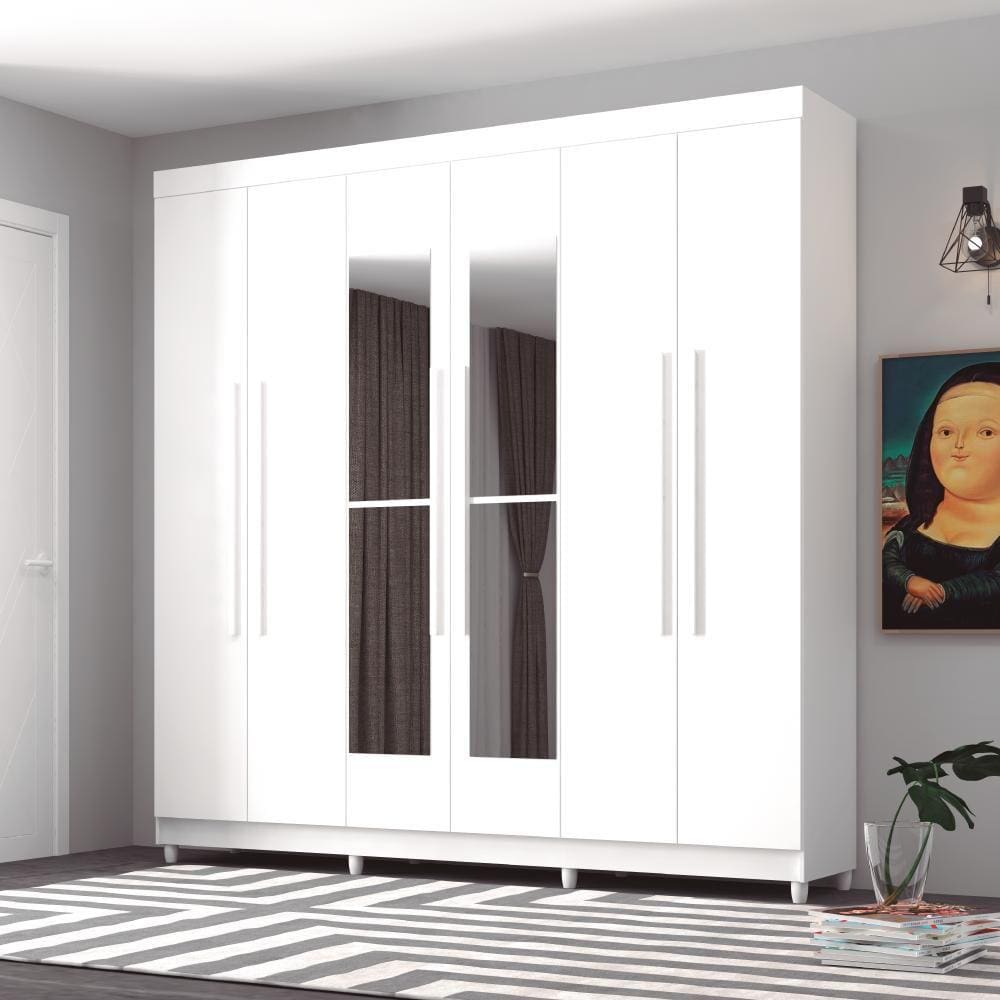 Guarda Roupa 6 Portas Com Espelho Audi