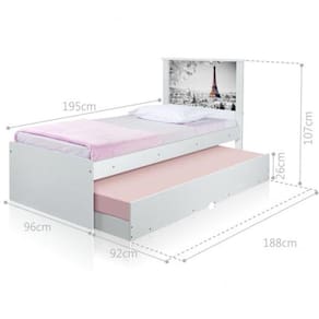 Cama Bibox Solteiro Cidade Paris com Colchões