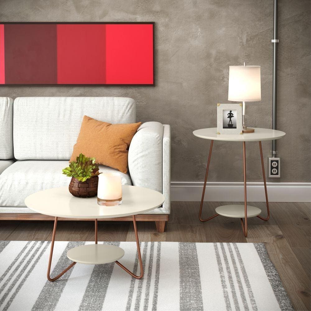 Jogo de Mesa Centro Lateral Home