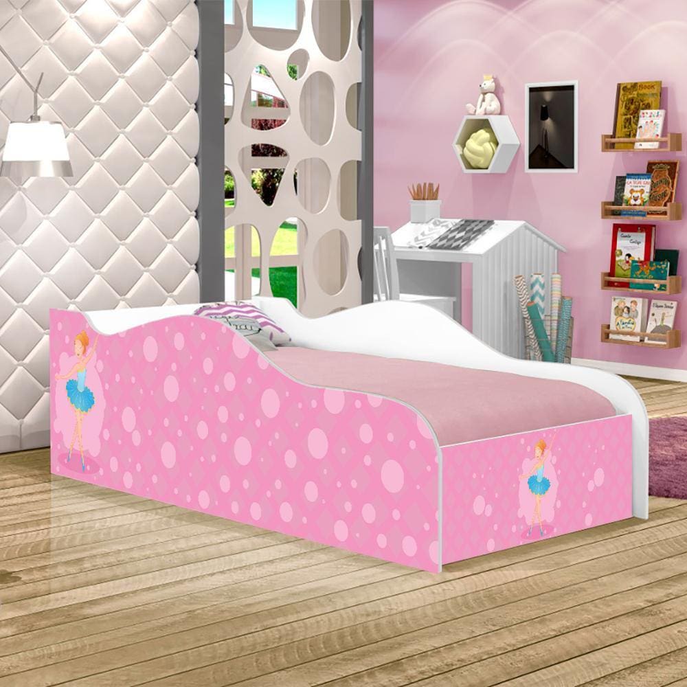Cama Fun Bailarina Solteiro Com Colchão