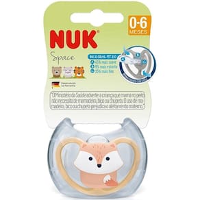 Chupeta de Silicone S1 0-6 Meses Space Raposa GIRL NUK PA7349-1G