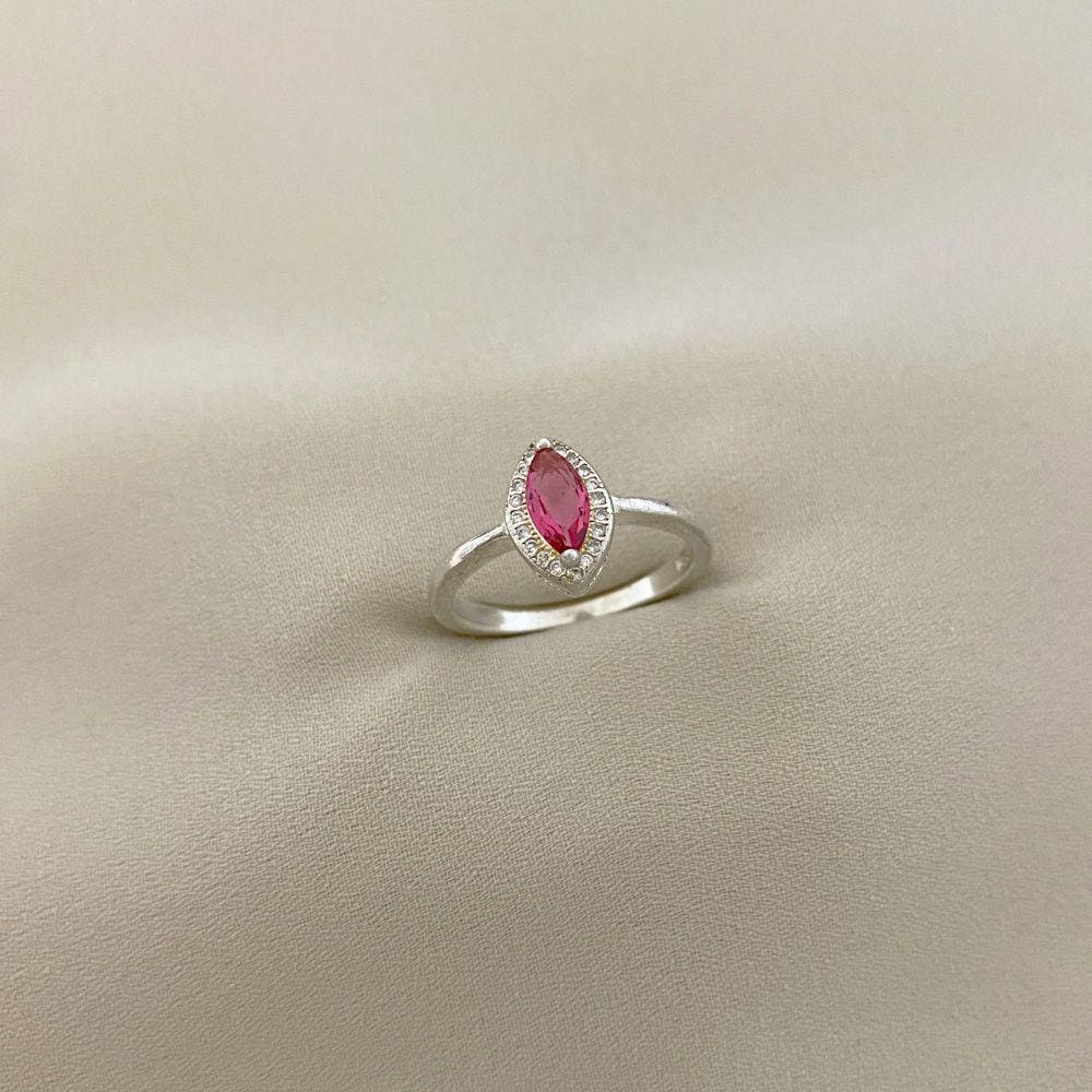 Anél Losango Ponto de Luz de Zircônia