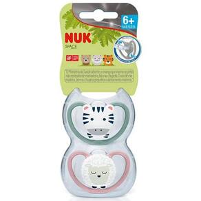 Kit com 2 Chupetas de Silicone 6M+ Space GIRL NUK PA7350-2G