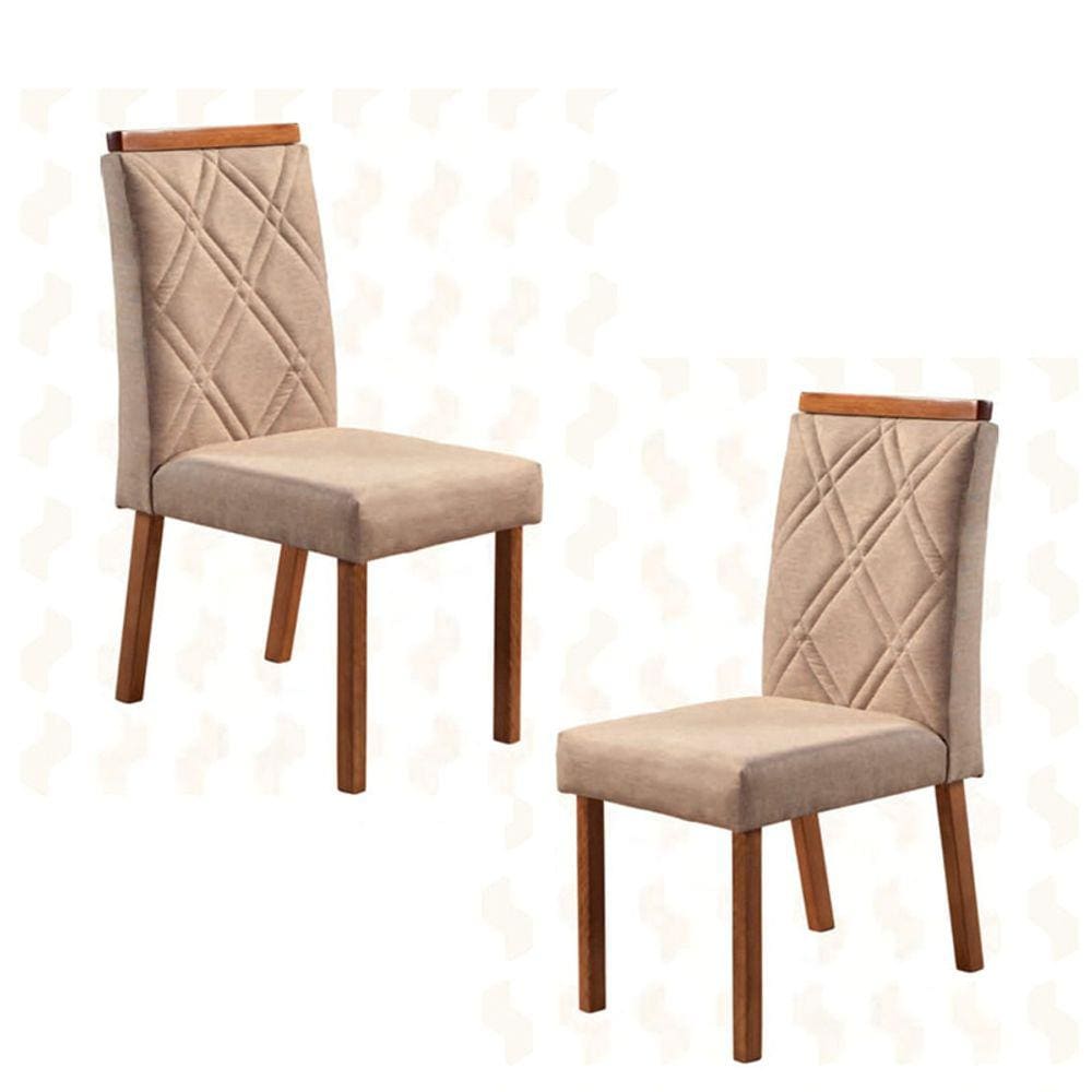 Cadeiras para Mesa de Jantar Estofada - Zurique - Art Salas