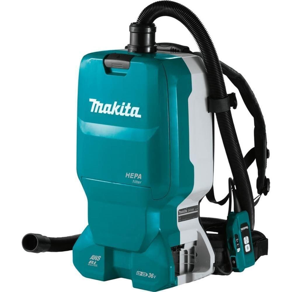 Aspirador De Pó Costal à Bateria 36v Hepa Aws Bluetooth Com Mangueira Dvc665z Makita