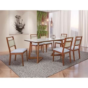 Sala de Jantar Madeira Maciça com 6 Cadeiras 1,60x0,90 metros - Luna - Art Salas