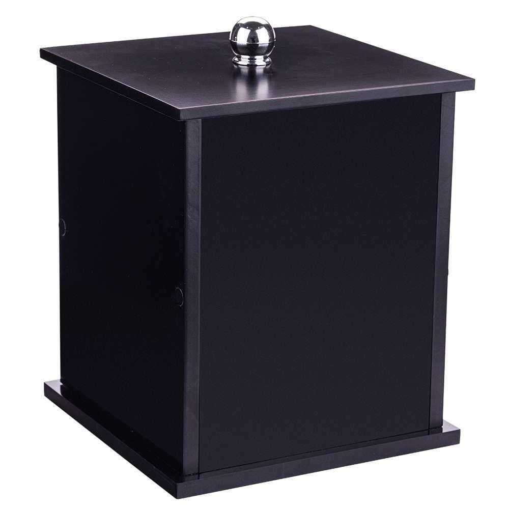Lixeira Quadrada Preta Para Banheiro 26cm Capacidade 6,2l