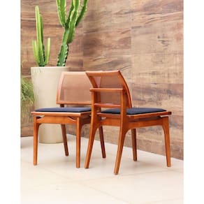 Kit 2 Cadeiras para Mesa de Jantar Madeira Maciça - Zeus - Espresso Móveis
