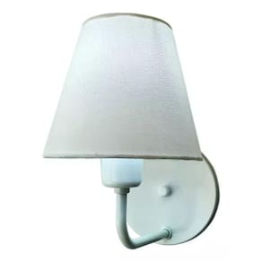 Arandela Clássica Branca Tecido Branco Uso Salas, Cabeceiras de CamaArandela Clássica Branca Tecido Branco Uso Salas, Ca