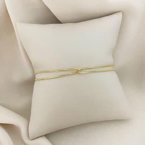Pulseira Veneziana 2 fios Entrelaçados