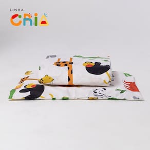Lençol Mini Cama com Elástico e Fronha Afrika - Colorido
