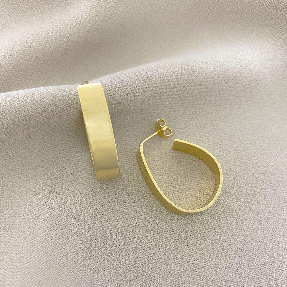 Brinco Argola Oval Chapada