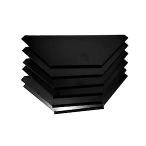 Kit 6 Bandejas Para Gondola Canto SP 30 Preto Pe Preto