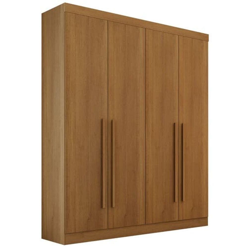 Guarda Roupa Solteiro 4 Portas 3 Gavetas - Da Vinci Plus-Cinamomo - Móveis D`Doro
