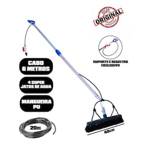Vassoura Limpeza De Placa Solar 40cm Cabo 6m