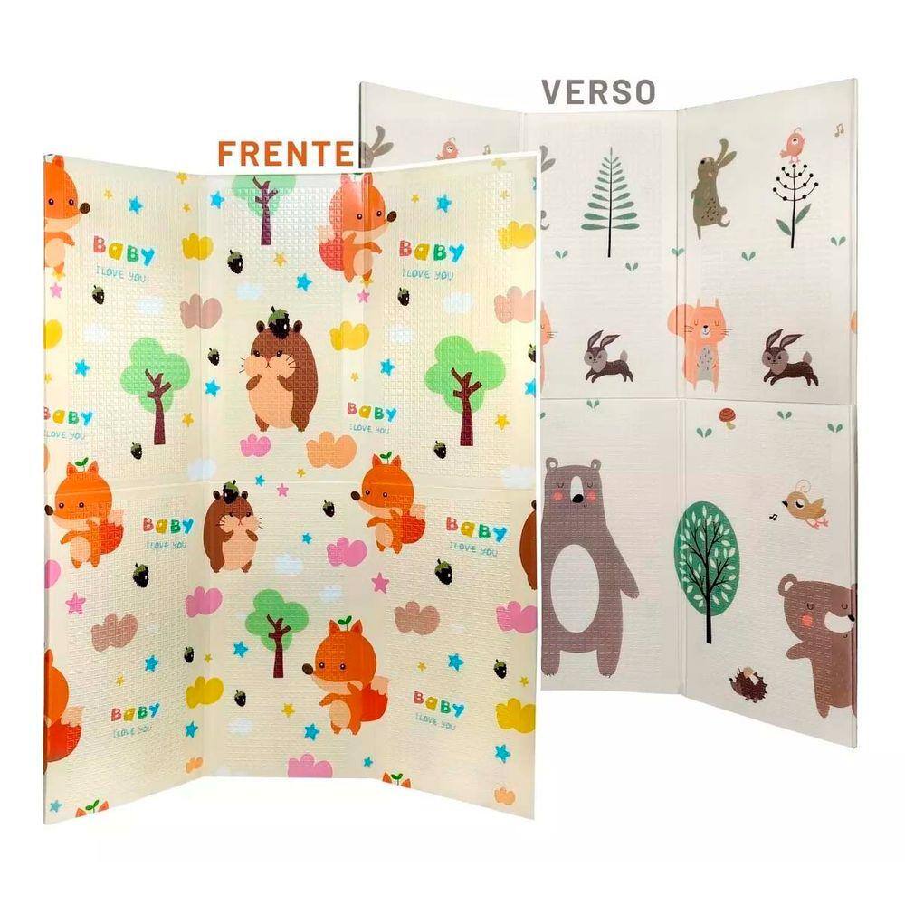 Tapete Infantil Gigante Tatame Atividades 200x180 Dupla Face Bebe