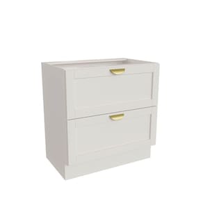 Balcão 2 Gavetões 80cm sem Tampo Arizona Cabecasa Madeiramadeira Branco