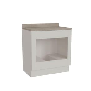Balcão para Forno de Embutir 80cm Arizona Cabecasa Madeiramadeira Branco