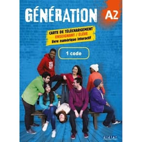 Generation 2 (A2) - Livre + Cahier Numeriques Interactifs - Carte Enseignant / Eleve - 1 Code