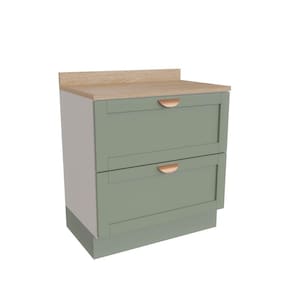 Balcão 2 Gavetões 80cm Arizona Cabecasa Madeiramadeira Branco/Menta