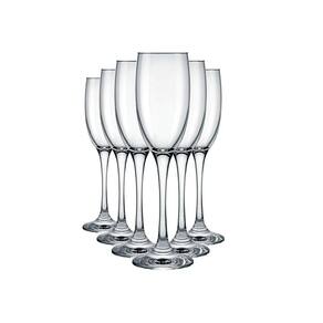 Jogo 6 Taças Imperatriz Flute 190ml Espumante Vidro Cristalino Nadir