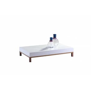 Mesa de Centro com Vidro 0,7m - Minimal - Sheldon Móveis