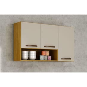 Armário Aéreo 3 Portas - Maísa-Cinamomo/Off White - CHF Móveis