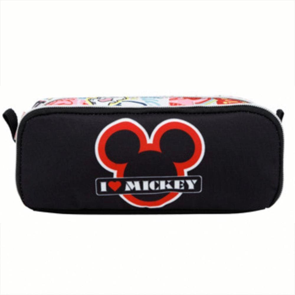Estojo Escolar Disney 100 Preto - 9x22x8 - Costuras Reforçadas