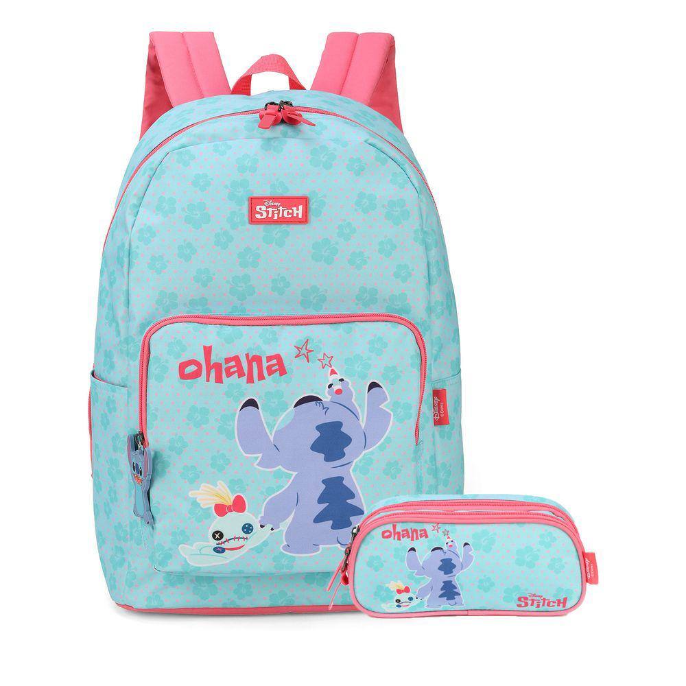 Mochila De Costas Disney Stitch Com Estojo Juvenil | Casas Bahia