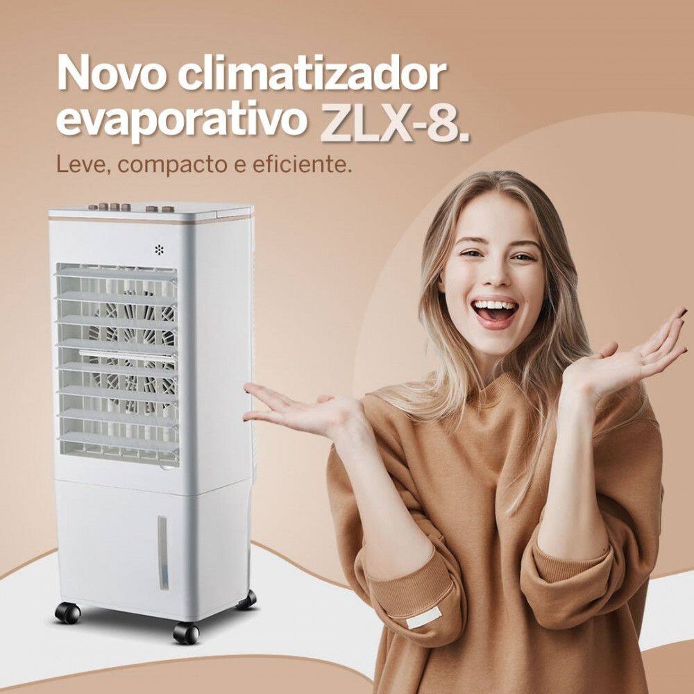 Climatizador de ar portátil ZLX-8 8 Litros 65W | Casas Bahia
