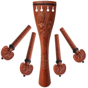 Estandarte Violoncelo 4/4 Kit Boxwood Entalhado - Madeira de Qualidade - Modelo Francês
