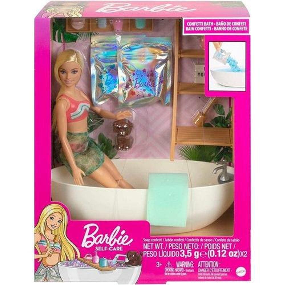 Boneca Barbie Banho De Confete Loira - Mattel | Casas Bahia