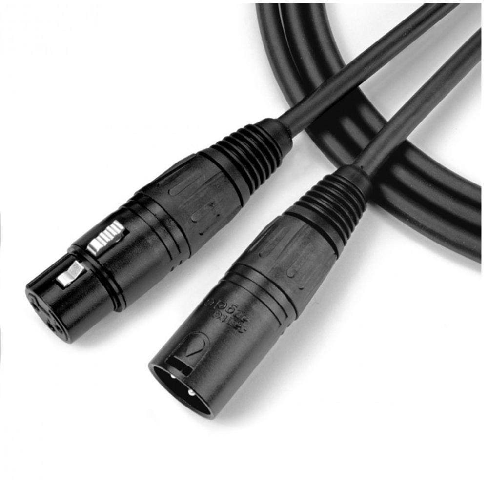 Cabo Para Microfone XLR M / XLR F Ninja LW 25FT 7,62 metros Preto