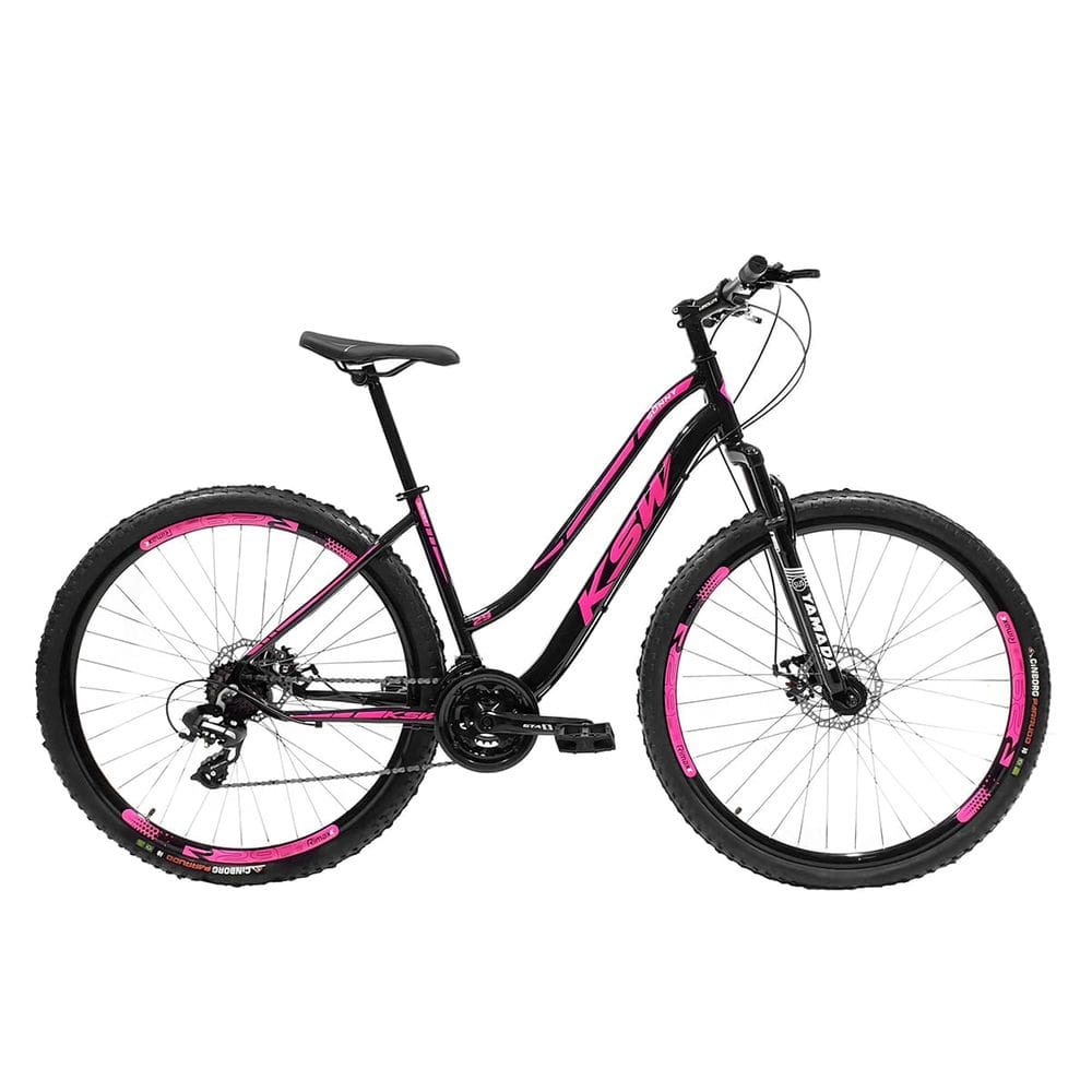 Bicicleta Ksw Sunny Aro 29 Susp. Dianteira 21 Marchas - Preto/rosa