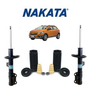 Amortecedor Esquerdo+Direito Nakata Diant + Kit Batente Onix Activ 2016 A 2019