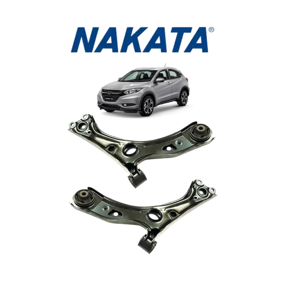 02 Bandeja Suspensão Dianteira Esquerda+Direita Sem Pivô Honda HRV 2021 Nakata