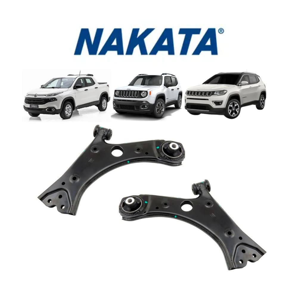 Bandeja Suspensão Sem Pivô Dianteira Esquerda+Direita Nakata Jeep Renegade 2016 A 2020