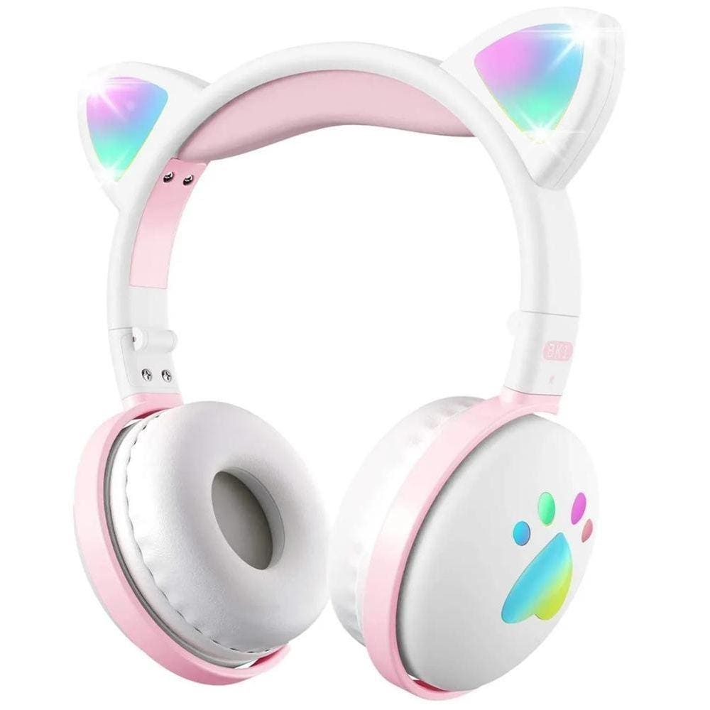 Fone Ouvido Orelhinha E Patinha De Gatinho Bluetooth P2