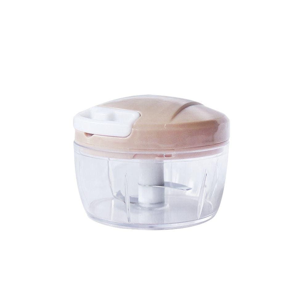 Mini Processador Alimentos Manual Plástico 2 Lâminas 6x9cm