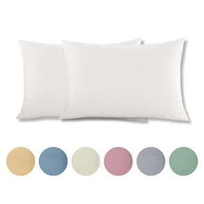 Kit 2 Fronhas Malha Penteada 100% Algodão Branca 45x70cm Buettner