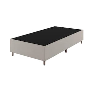 Base Box Solteiro 188cm X 88cmx 37cm Treviso Liso Boucle Nude