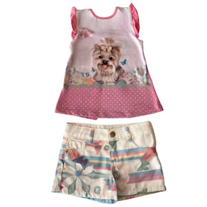 Conjunto Infantil Mon Sucré Cachorrinho Rosa 80174
