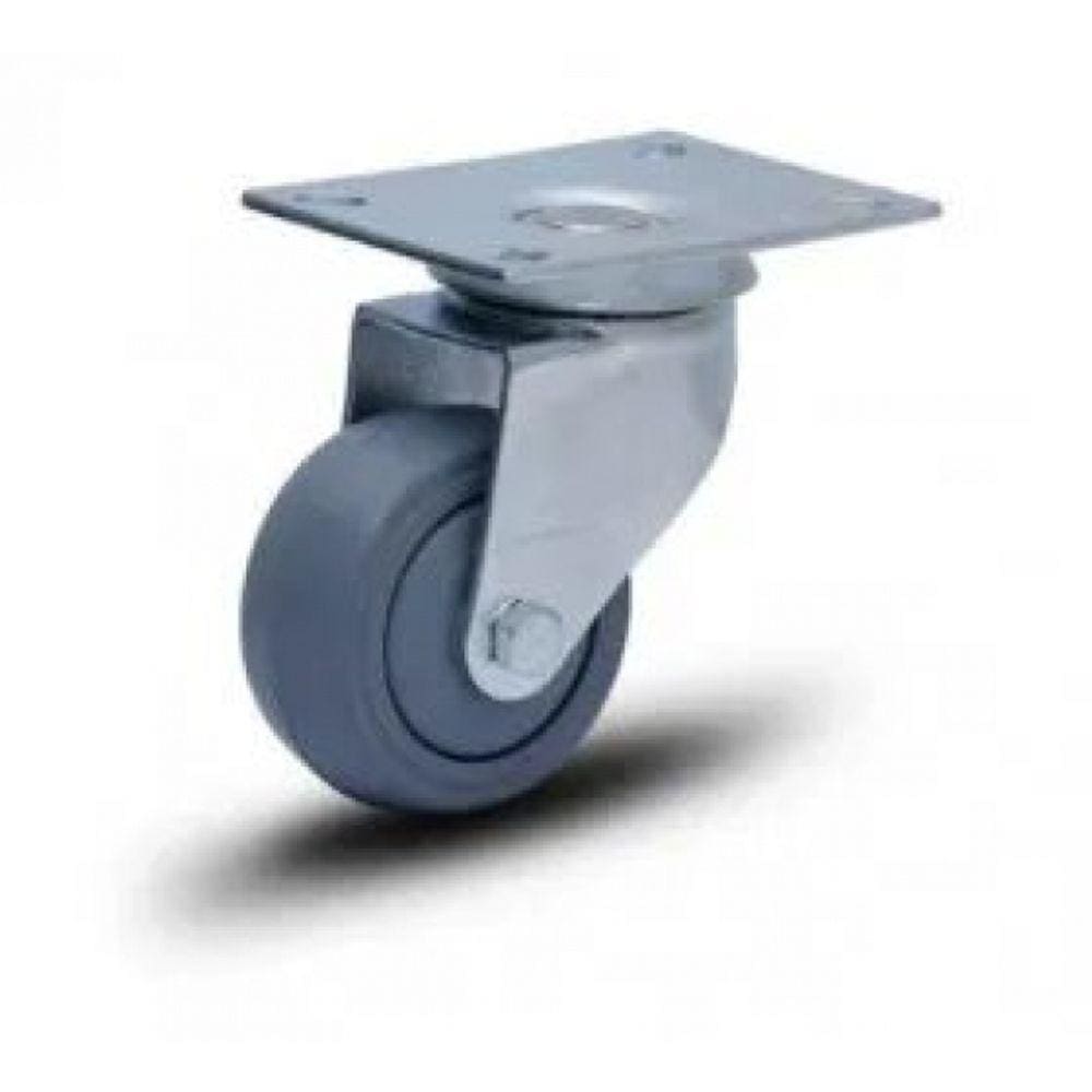 ROD. CINZA GIR. 1.1 4 com PLACA E RODA EM PP FURO PASSANTE