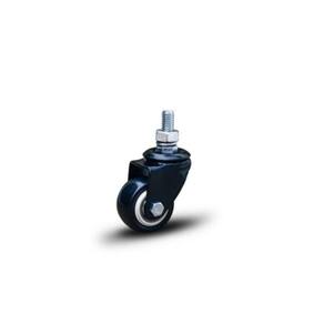 ROD.PRETO 1.5 8 GIR. comESPIGA RODA BP comROL.ESF PRETO (650