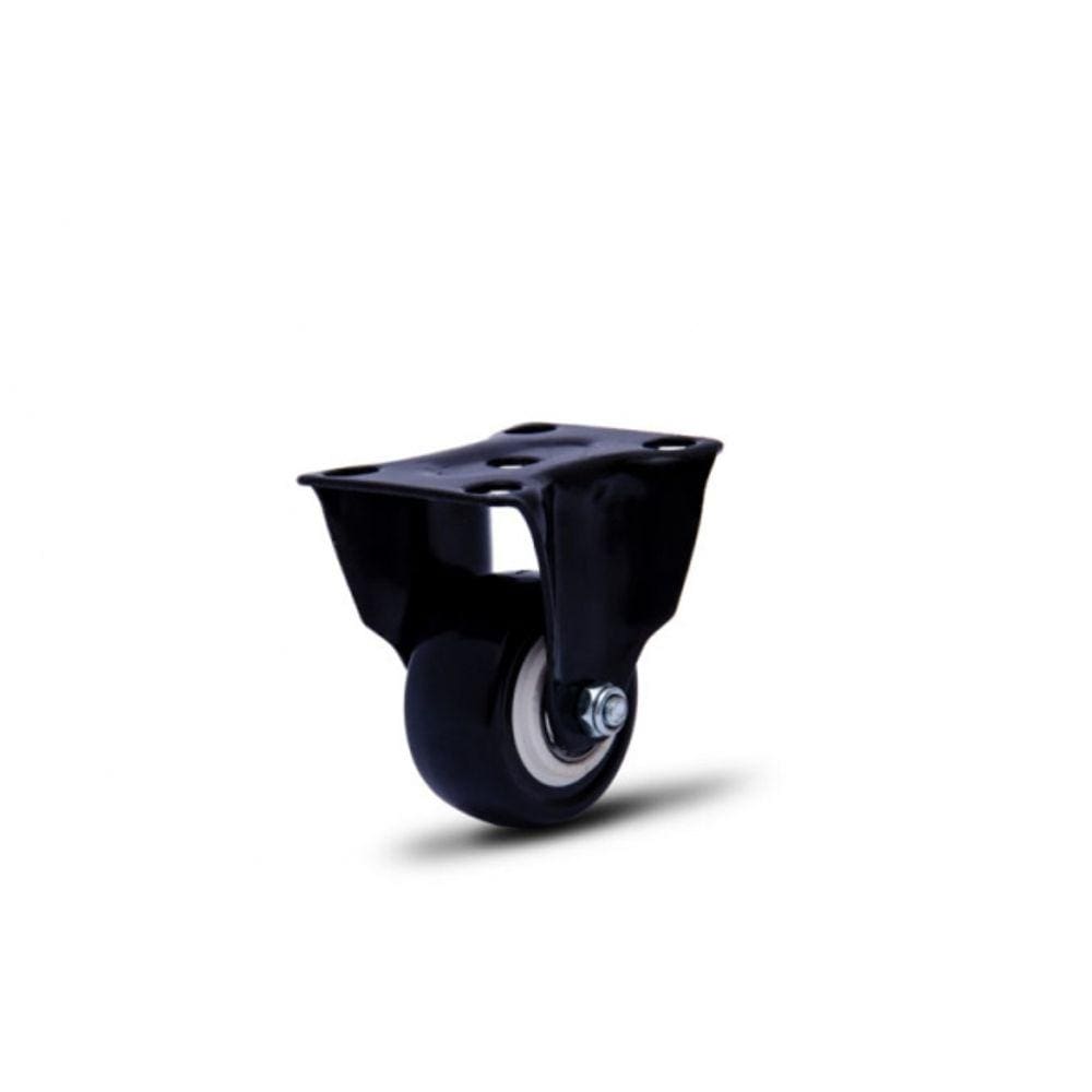 ROD.PRETO 210 FIXO comPLACA 72X52 RODA BP com ROL. ESF PRETA