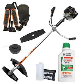 Roçadeira Terra GRH520 Á Gasolina 2T 52cc 2,5Hp Robusta e Potente Completa Com Lâmina 2 Pontas e Carretel Nylon + ÓLEO STIHL 2T de 500ml