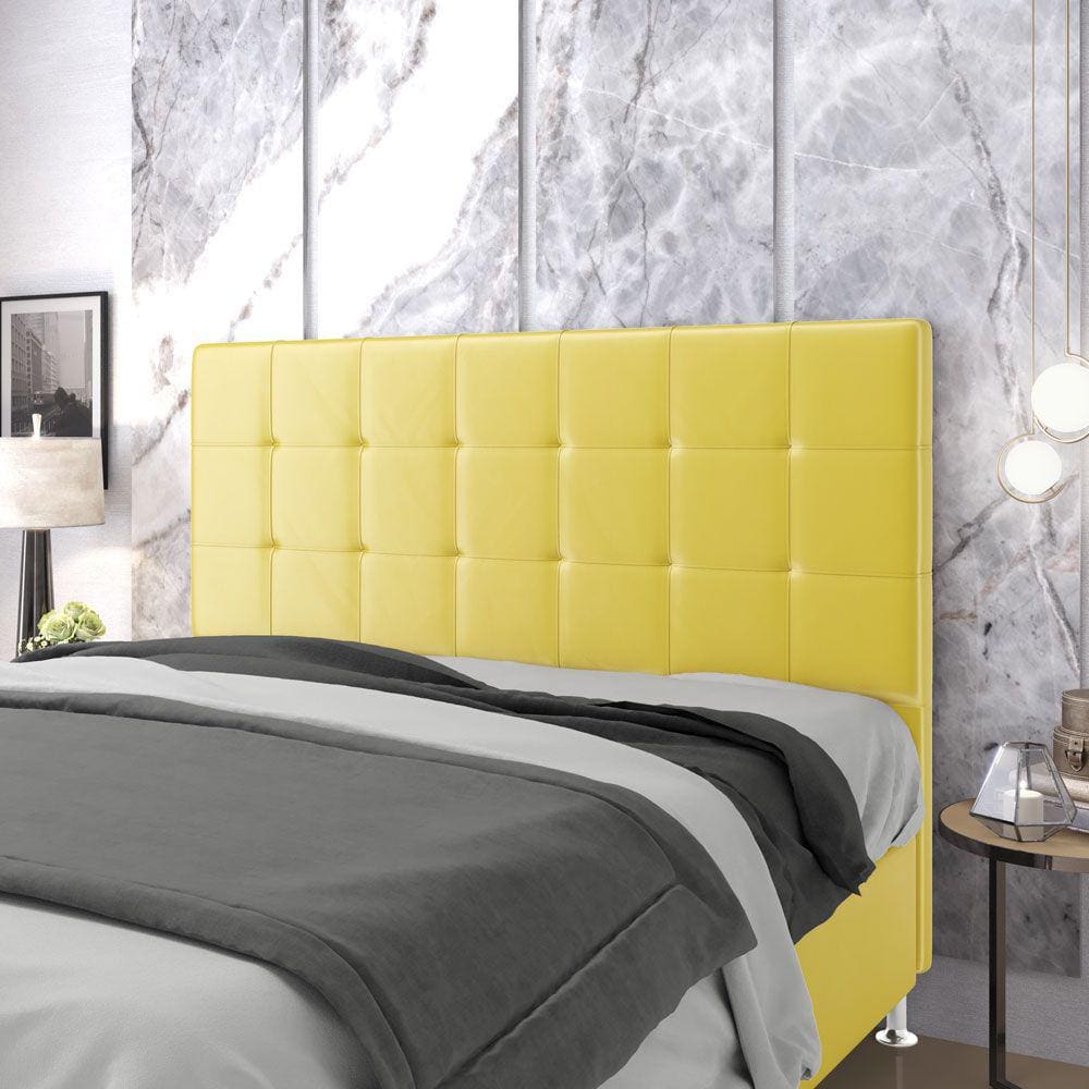 Cabeceira Áurea 195 / N-035 Veludo Amarelo Aradecor