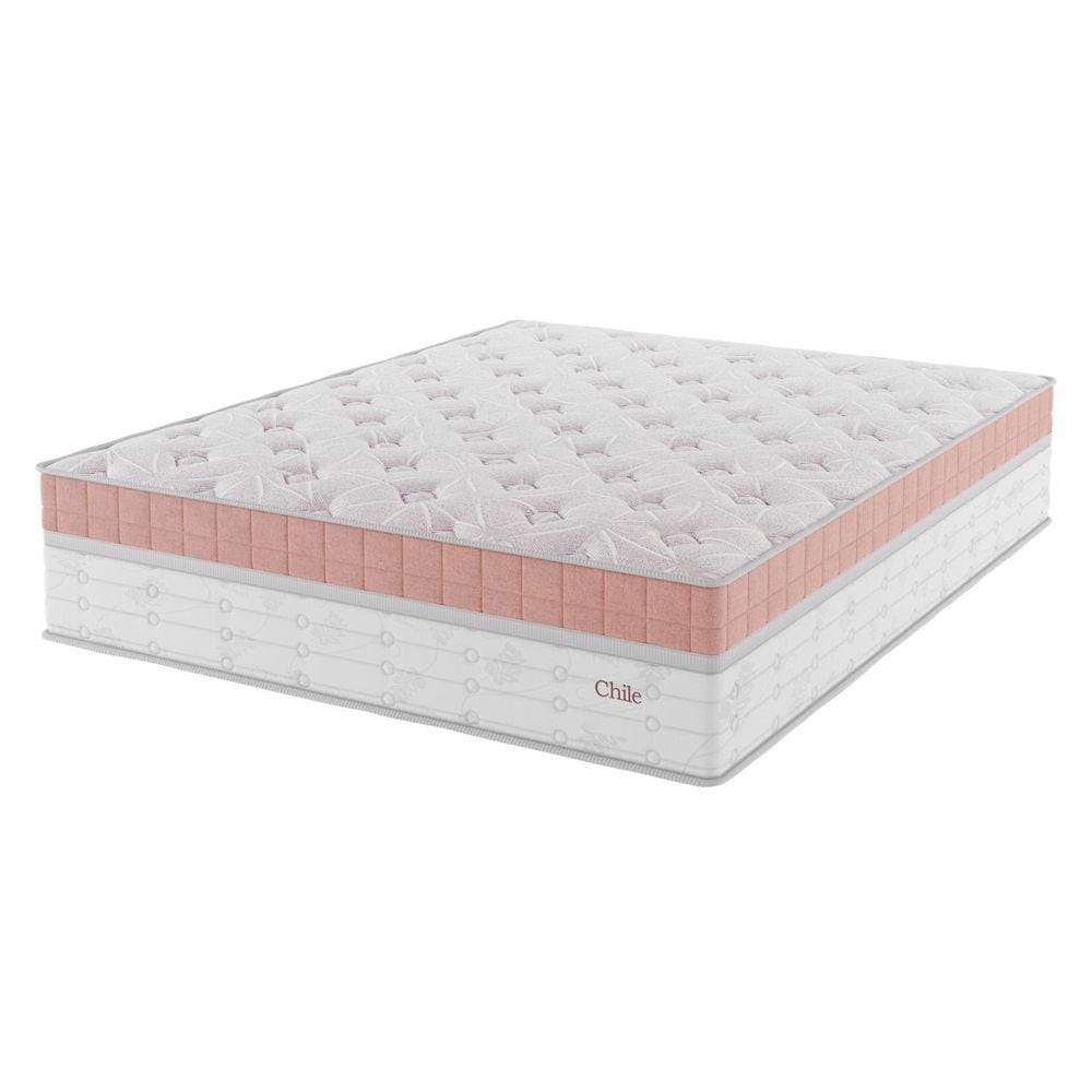 Colchão Duplo Molejo 41cm 1,98m 1,58m Chile Yescasa Rose
