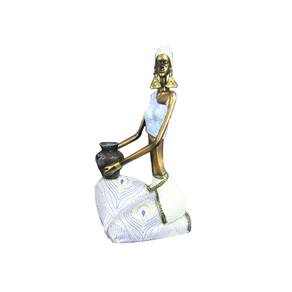 Escultura Africana Decorativo - 29x16x9cm - 35901